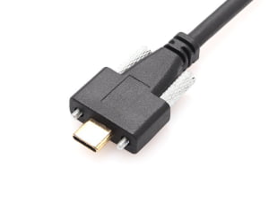 USB 3.0 to Type-C Panel Mount Screw Lock Cable
